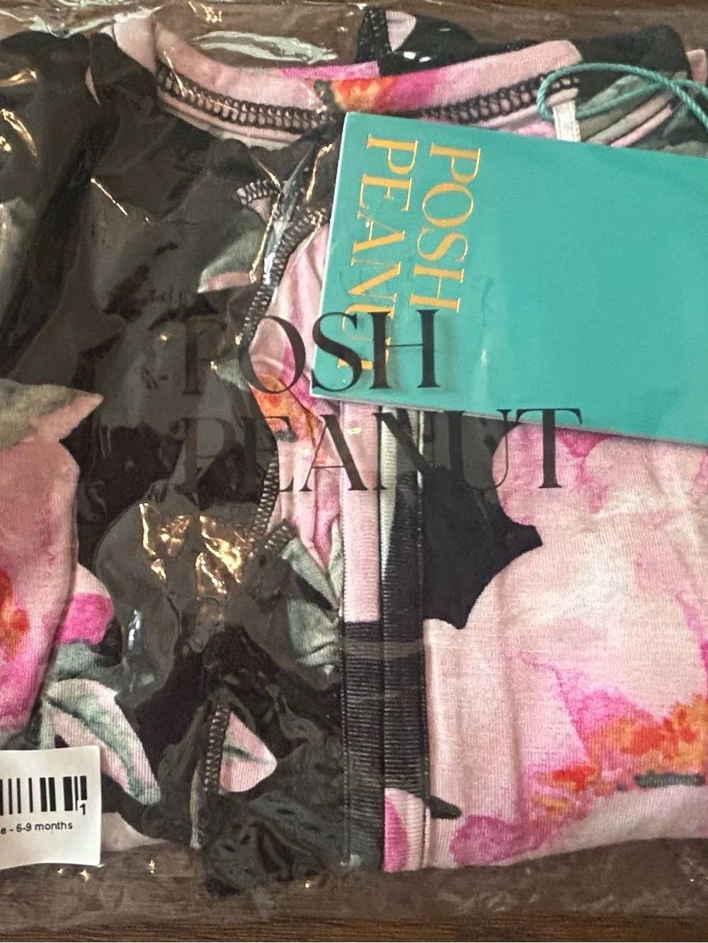 Posh Peanut Pink Floral Zippered Footie